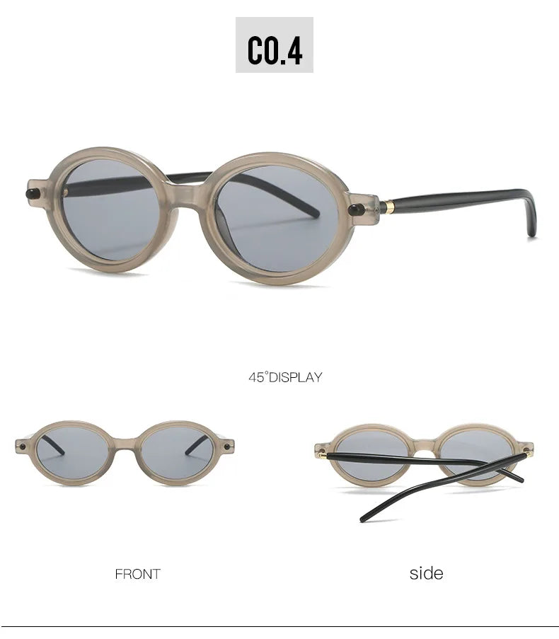 Fashion Retro Small Oval Punk Eyewear Sunglasses