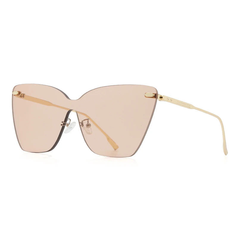 Anti-Ultraviolet Women's European and American one-piece Frameless Sunglasses