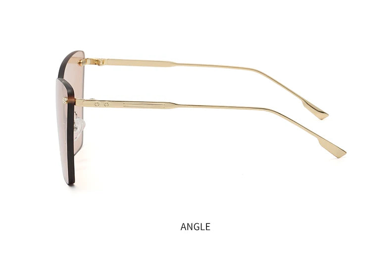 Anti-Ultraviolet Women's European and American one-piece Frameless Sunglasses