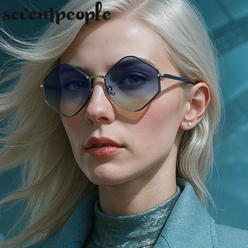 Vintage Steampunk Polygon Women Sunglasses