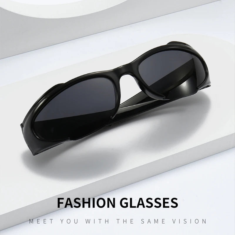Y2k Retro Oval Vintage Punk Sunglasses