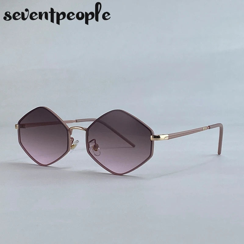 Vintage Steampunk Polygon Women Sunglasses