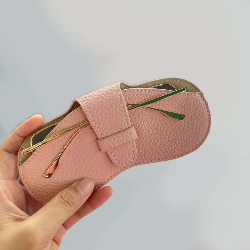 Soft Leather Glasses Bag Fashion Portable Sunglasses Case