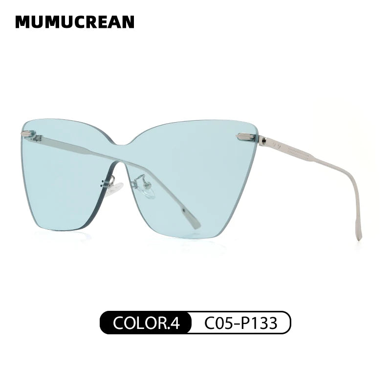 Anti-Ultraviolet Women's European and American one-piece Frameless Sunglasses