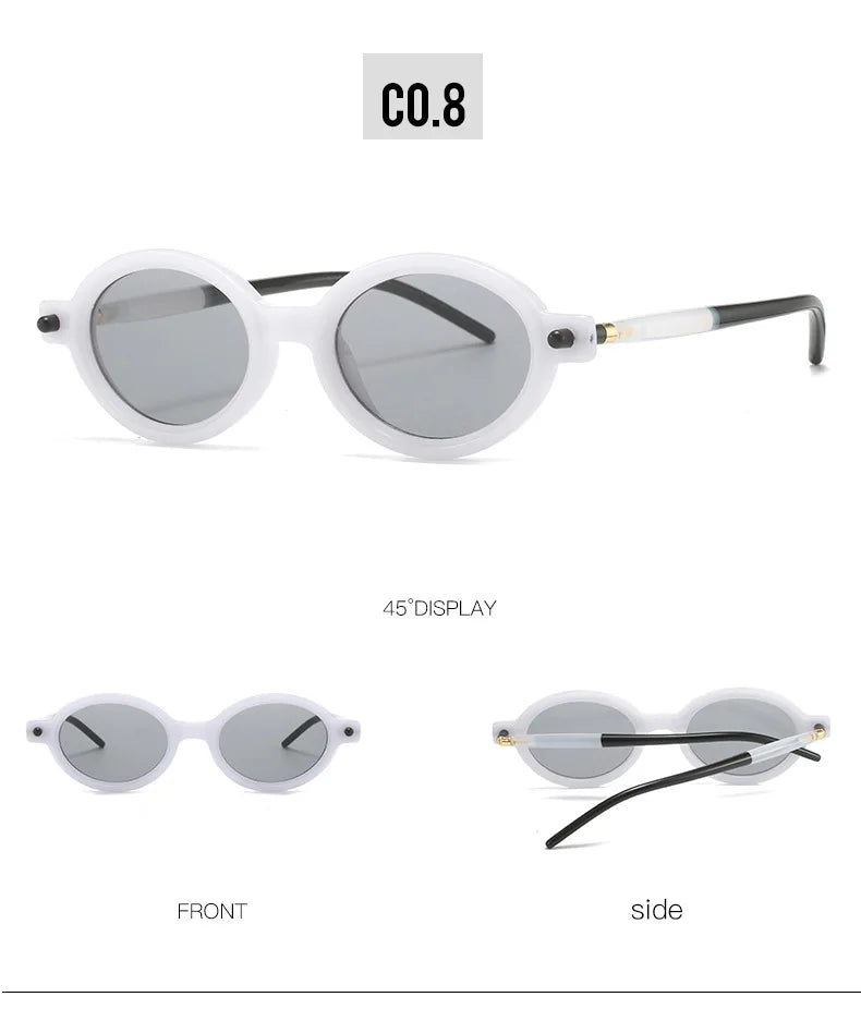Fashion Retro Small Oval Punk Eyewear Sunglasses