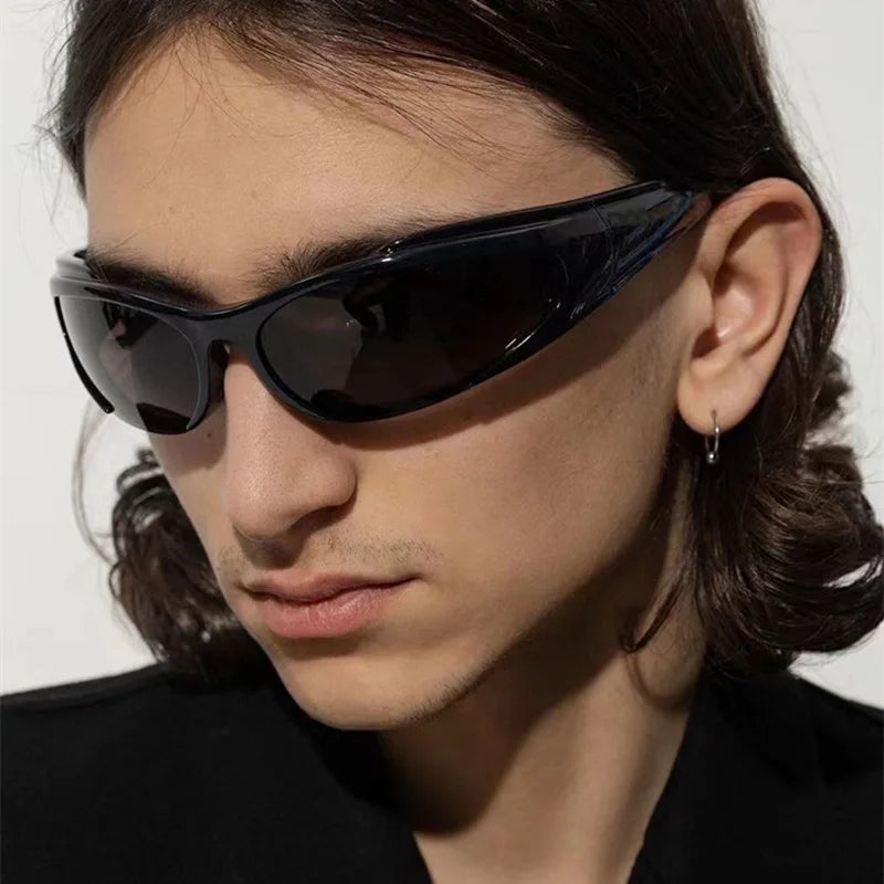 Y2k Retro Oval Vintage Punk Sunglasses