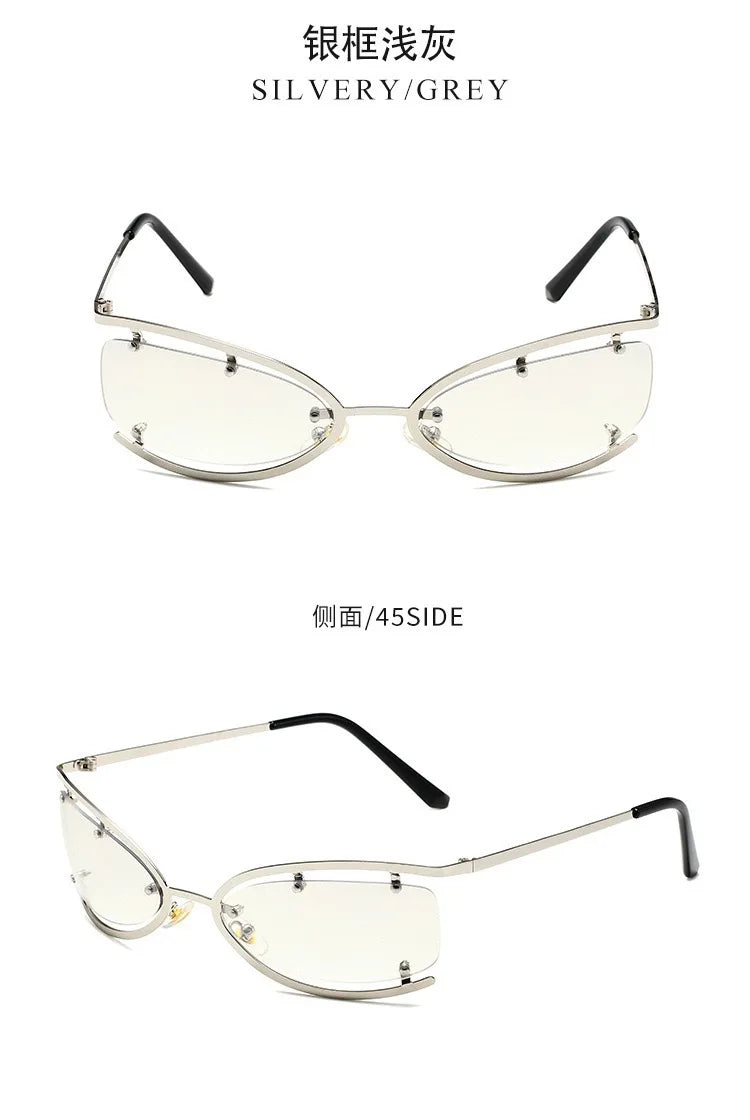 Y2K Metal Small Frame Cat Eye Women's Sunglasses