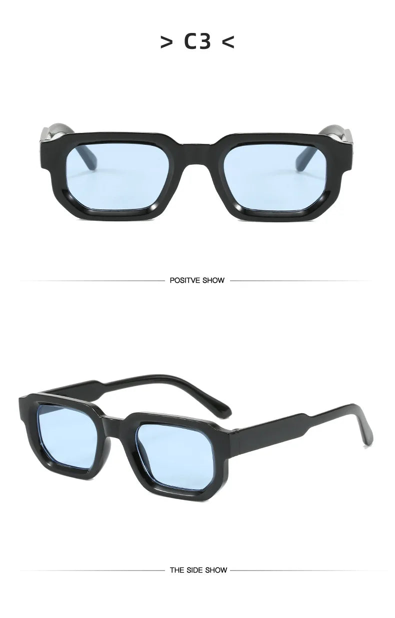 Fashion Retro Vintage Rectangle Frame Sunglasses