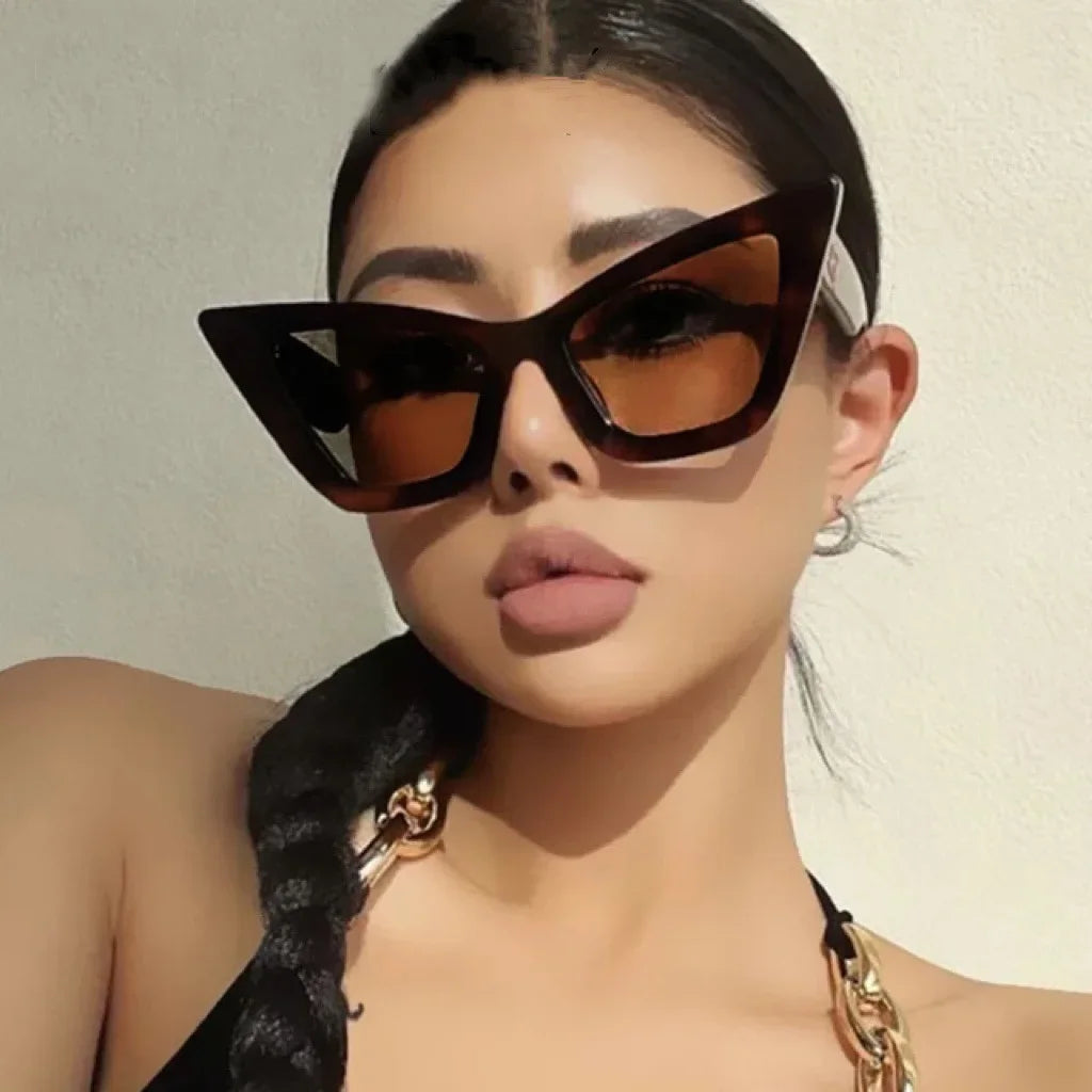 Vintage Oversized Cat Eye Trendy Punk Shades