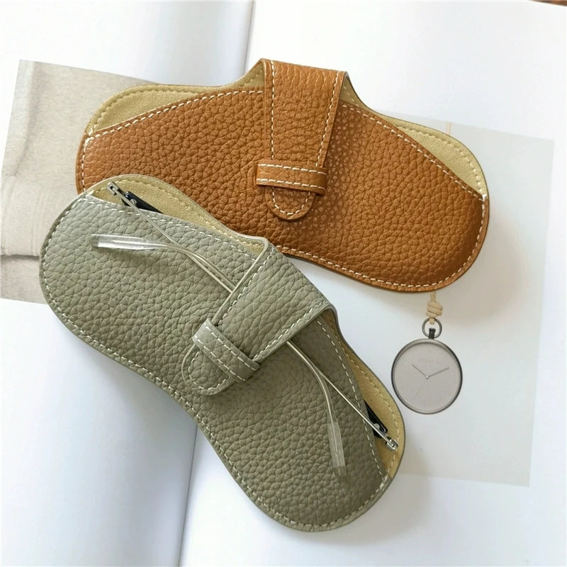 Soft Leather Glasses Bag Fashion Portable Sunglasses Case