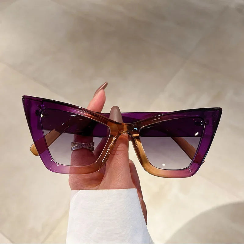 Vintage Oversized Cat Eye Trendy Punk Shades