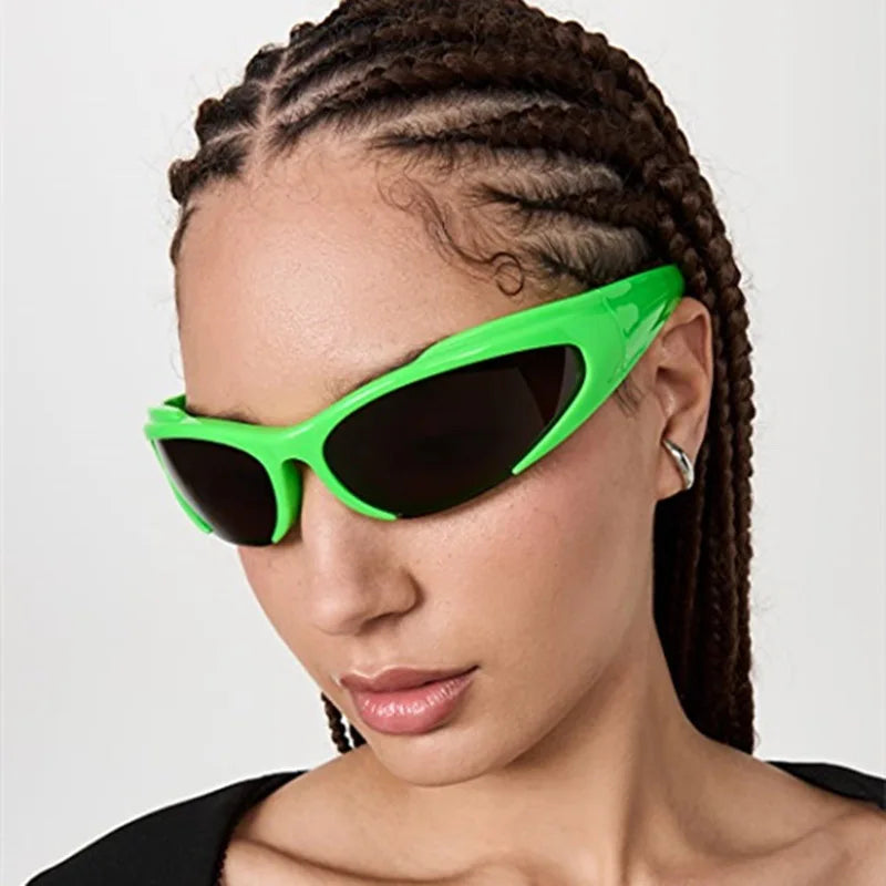 Y2k Retro Oval Vintage Punk Sunglasses