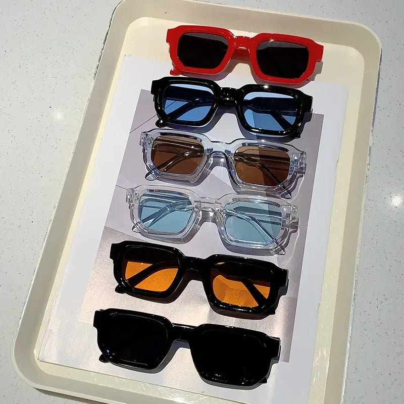 Aesthetic Fashion Vintage Retro Rectangle Frame Sunglasses