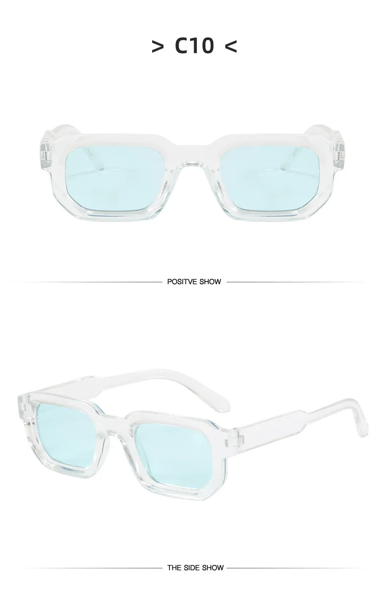 Fashion Retro Vintage Rectangle Frame Sunglasses