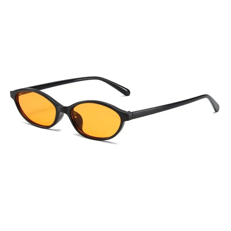 Retro Oval Frame Punk Cat Eyes Sunglasses