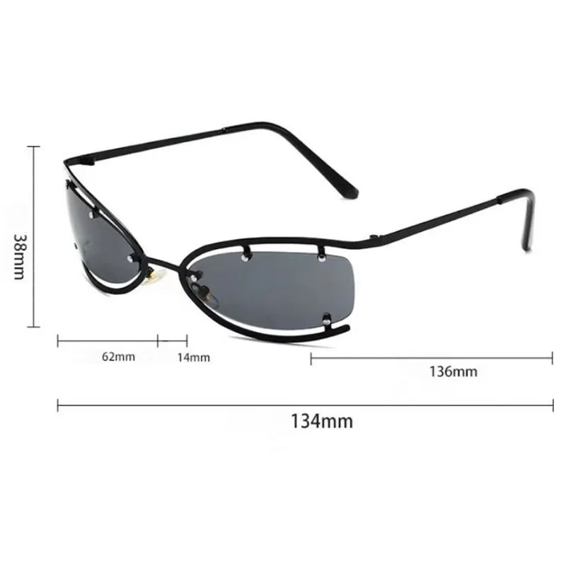 Y2K Metal Small Frame Cat Eye Women's Sunglasses
