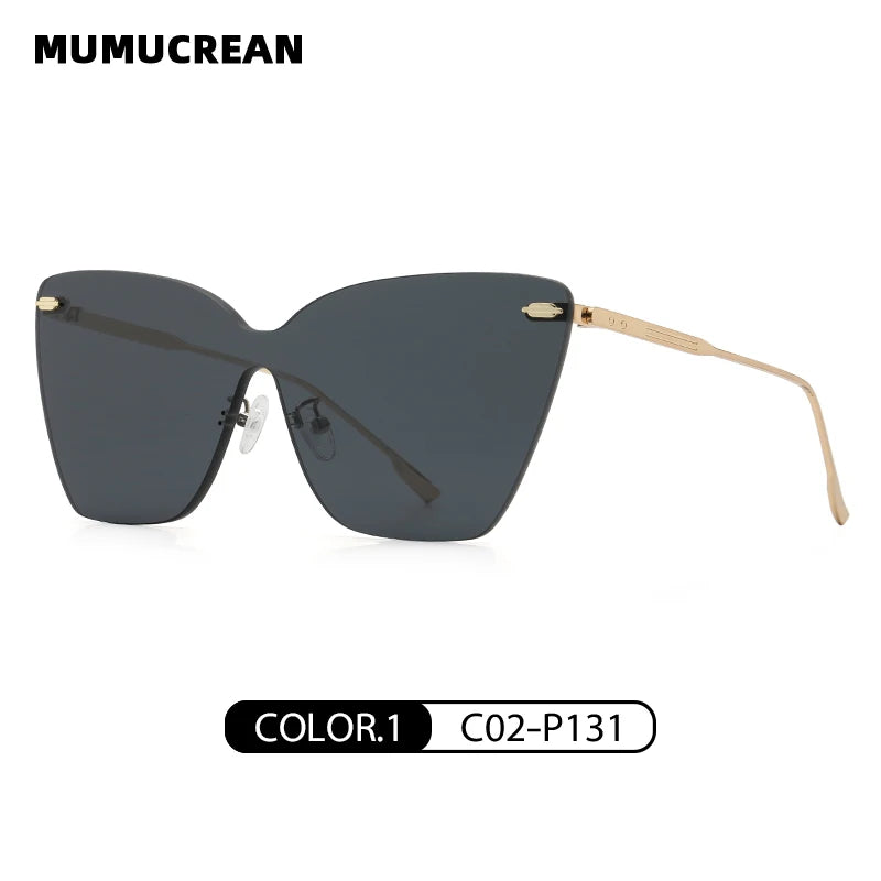 Anti-Ultraviolet Women's European and American one-piece Frameless Sunglasses