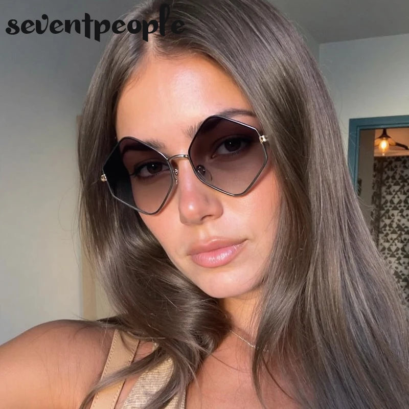 Vintage Steampunk Polygon Women Sunglasses