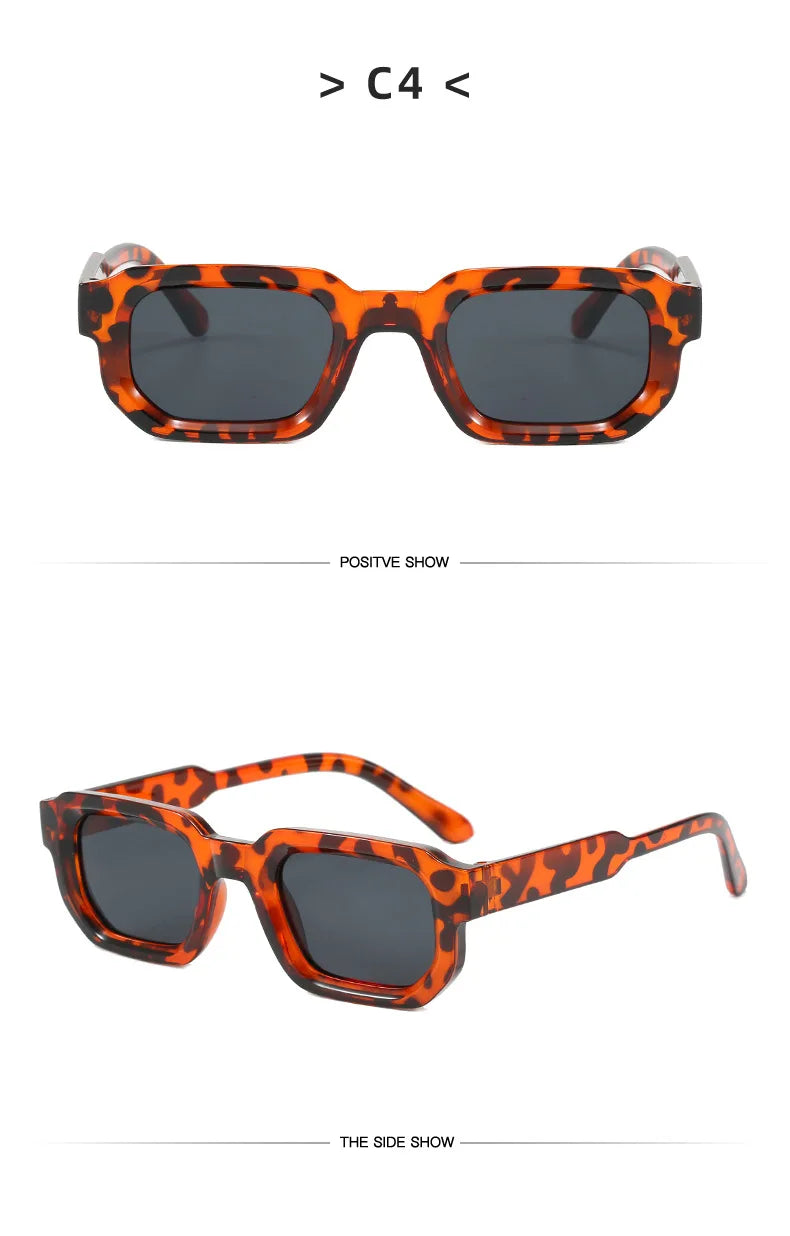 Fashion Retro Vintage Rectangle Frame Sunglasses