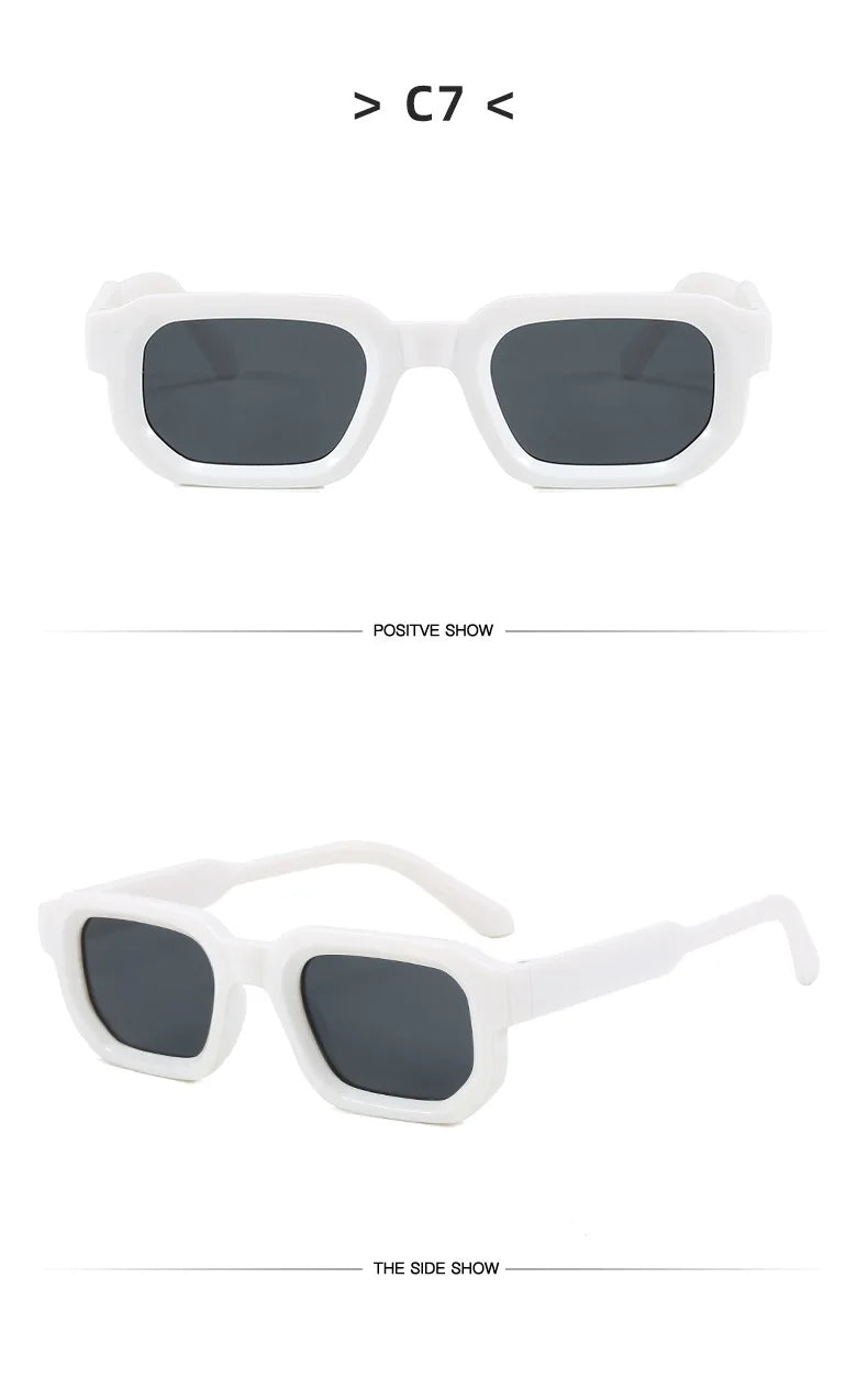 Fashion Retro Vintage Rectangle Frame Sunglasses