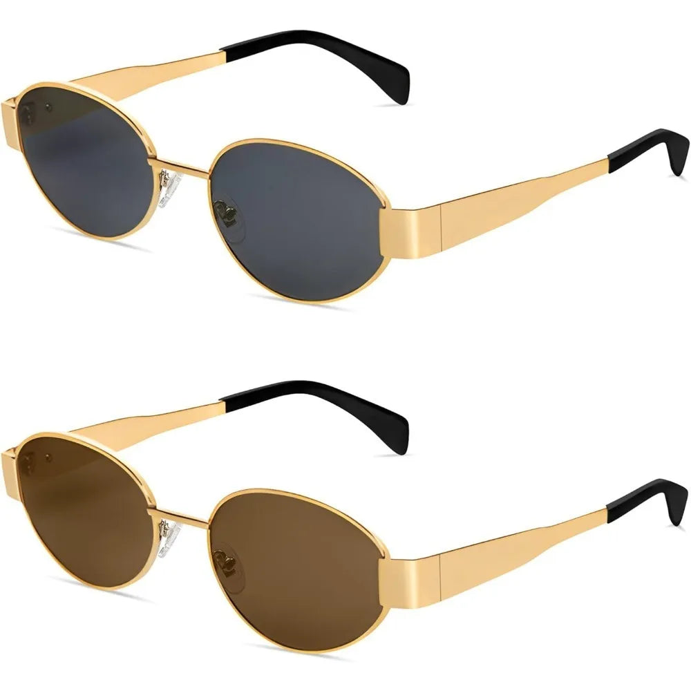 Classic Designer Trendy Retro Oval Sunglasses