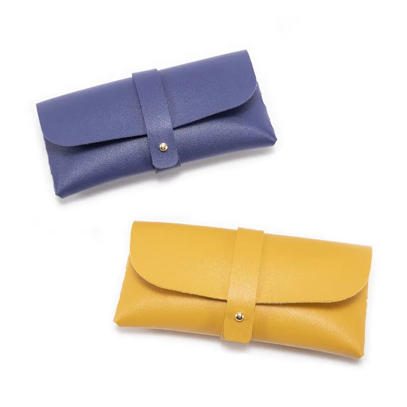 Soft PU Leather Glasses Jewelry Pouch