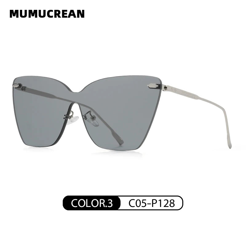 Anti-Ultraviolet Women's European and American one-piece Frameless Sunglasses