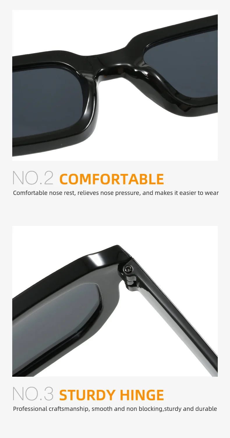 Fashion Retro Vintage Rectangle Frame Sunglasses