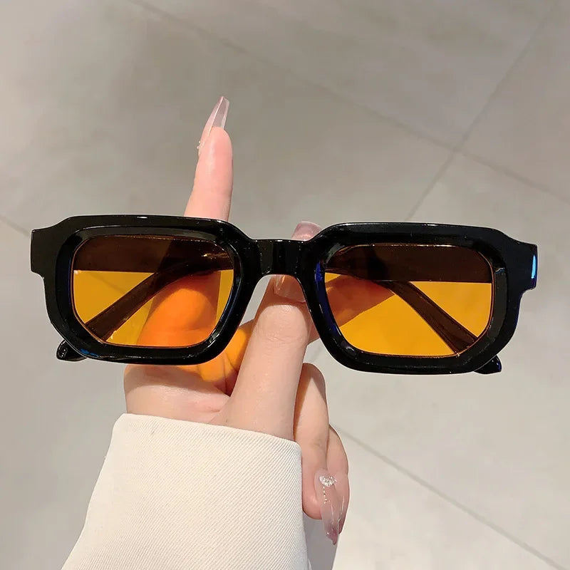 Aesthetic Fashion Vintage Retro Rectangle Frame Sunglasses