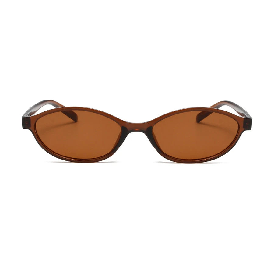Retro Oval Frame Punk Cat Eyes Sunglasses