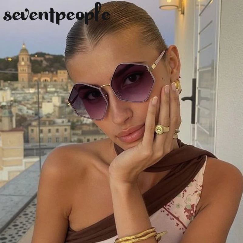 Vintage Steampunk Polygon Women Sunglasses