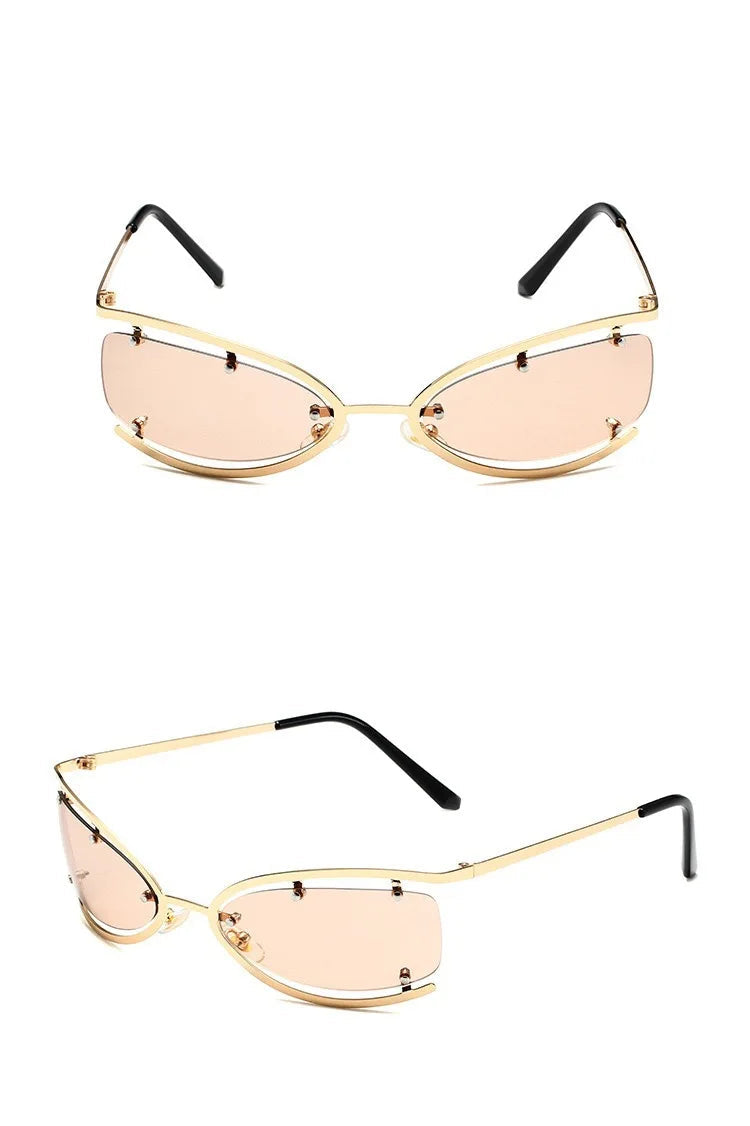 Y2K Metal Small Frame Cat Eye Women's Sunglasses