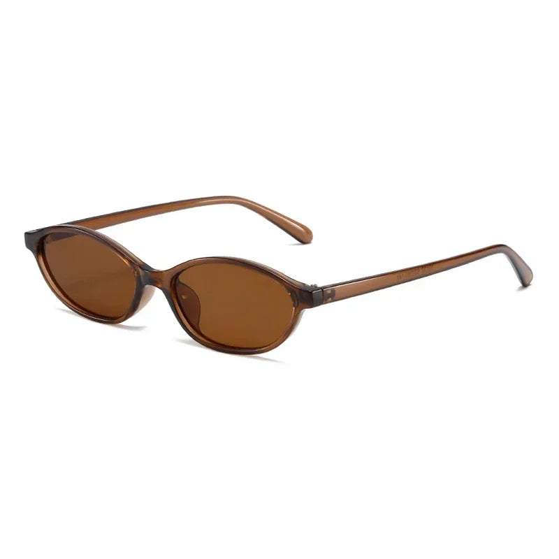 Retro Oval Frame Punk Cat Eyes Sunglasses