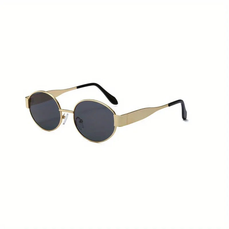 Trendy Metal Frame Oval Women's Sunglasses