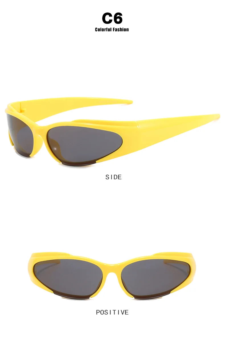 Y2k Retro Oval Vintage Punk Sunglasses