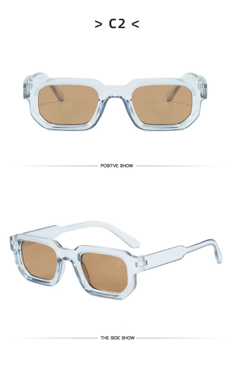 Fashion Retro Vintage Rectangle Frame Sunglasses