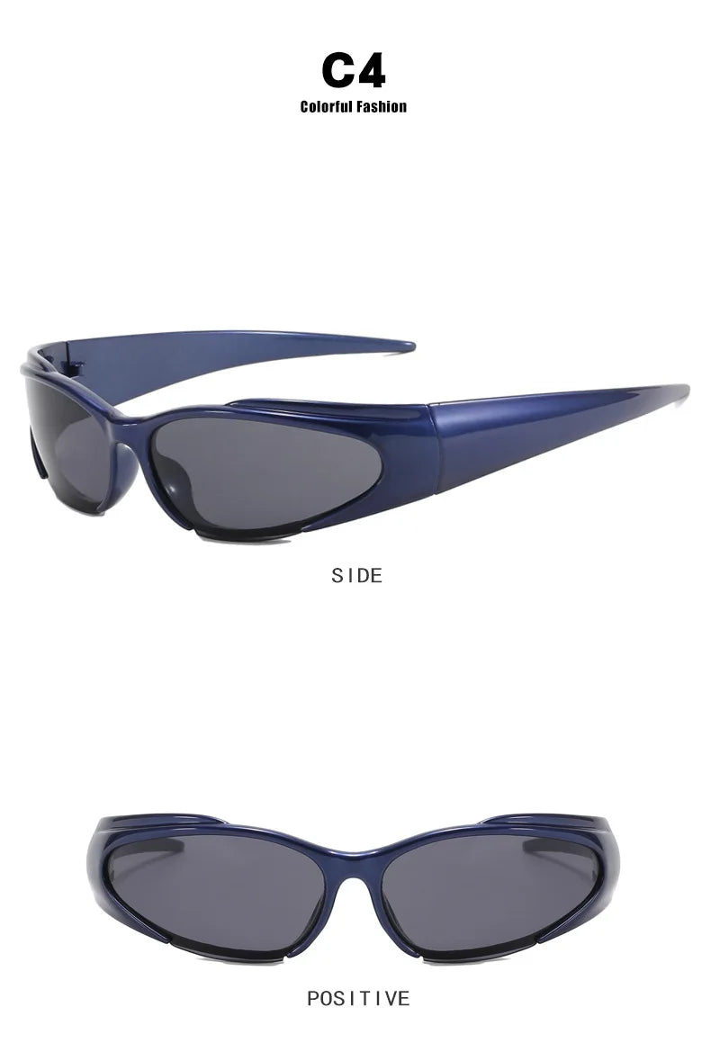 Y2k Retro Oval Vintage Punk Sunglasses
