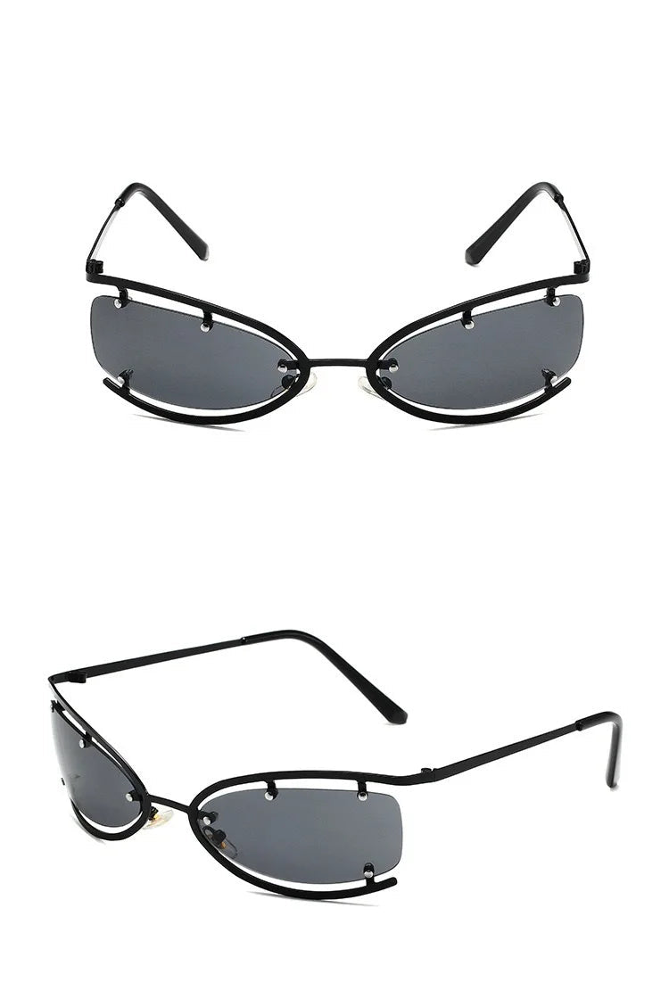 Y2K Metal Small Frame Cat Eye Women's Sunglasses