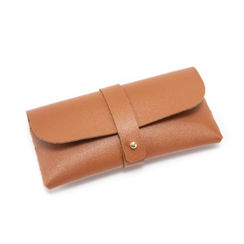 Soft PU Leather Glasses Jewelry Pouch