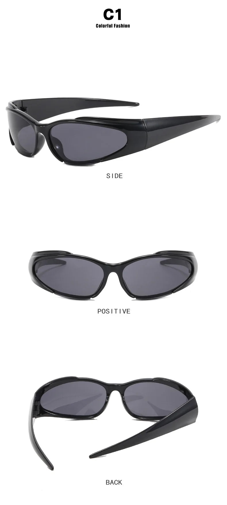 Y2k Retro Oval Vintage Punk Sunglasses