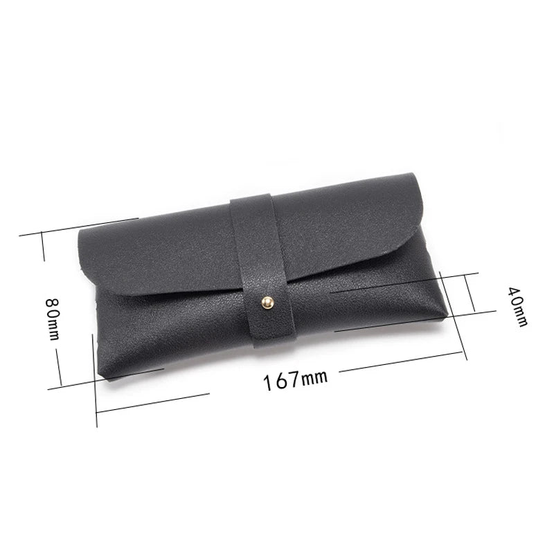 Soft PU Leather Glasses Jewelry Pouch