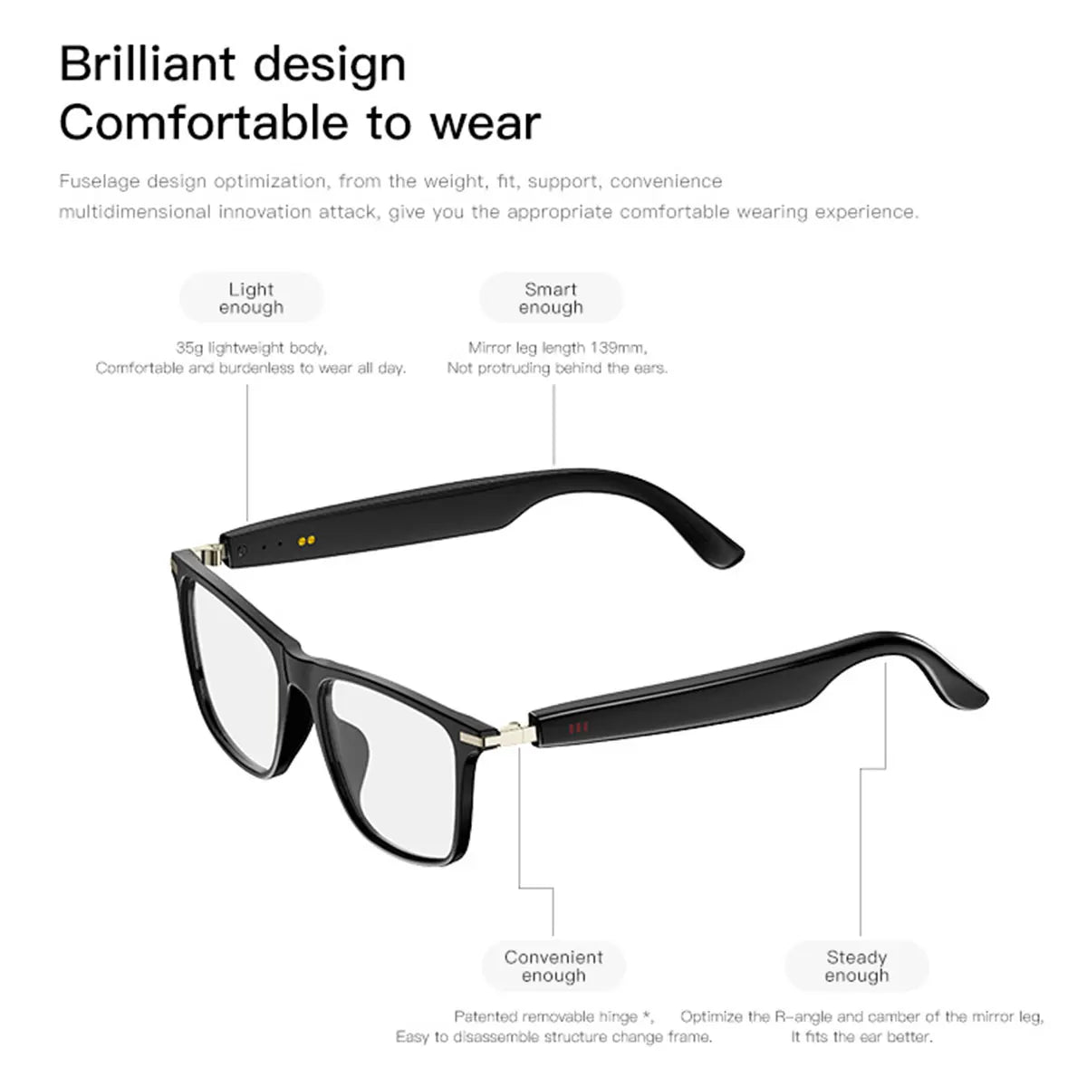Smart Audio Sunglasses with Auto-Dimming Lenses & HD Sound
