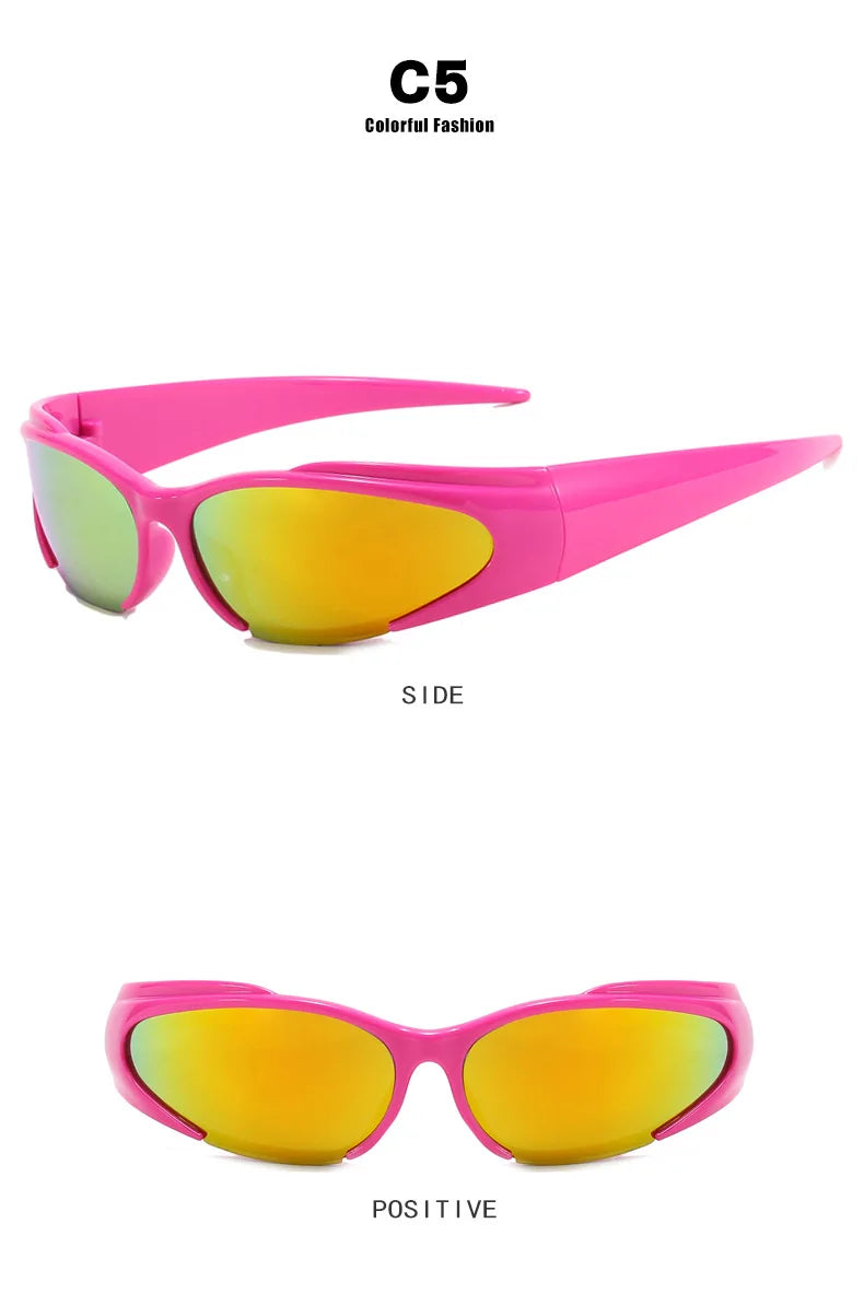 Y2k Retro Oval Vintage Punk Sunglasses