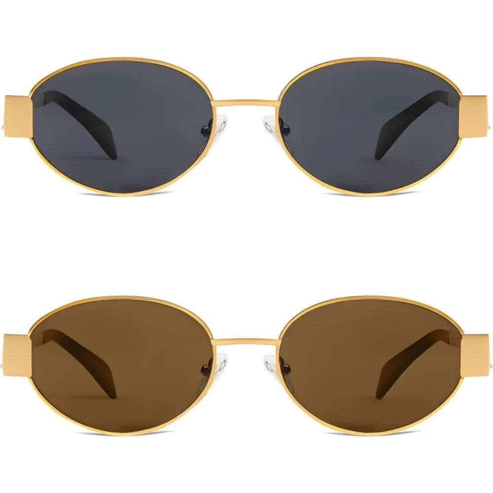 Classic Designer Trendy Retro Oval Sunglasses