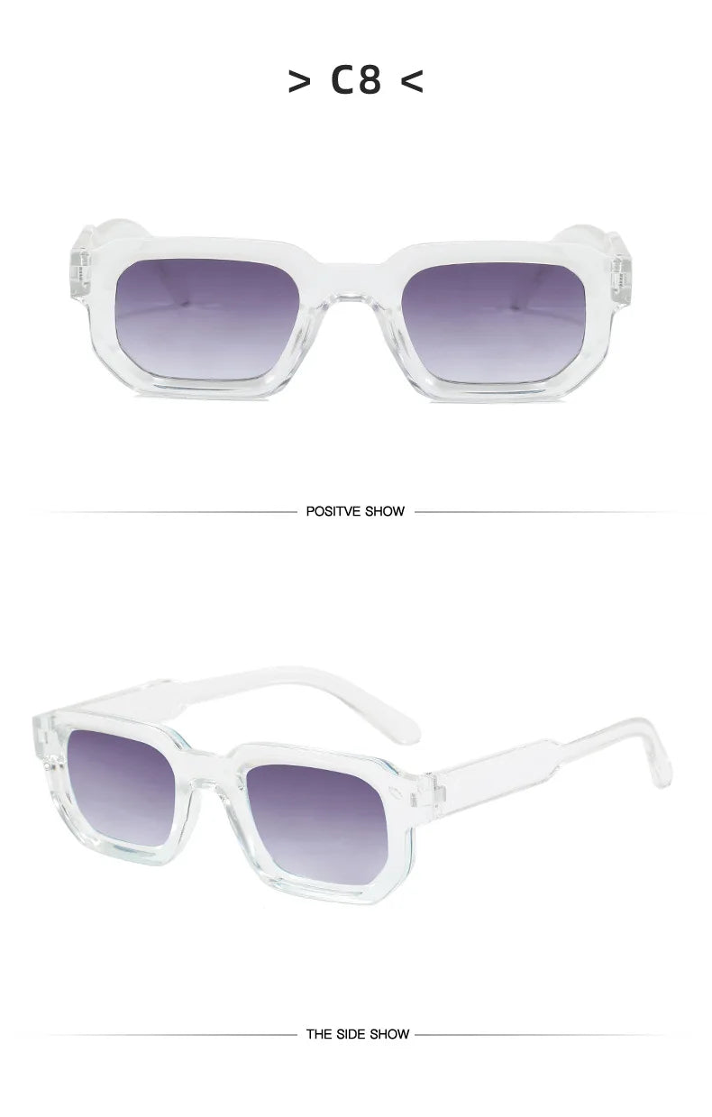 Fashion Retro Vintage Rectangle Frame Sunglasses