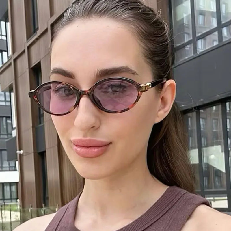 Fashion Oval Simple Literary Women's Sunglasses