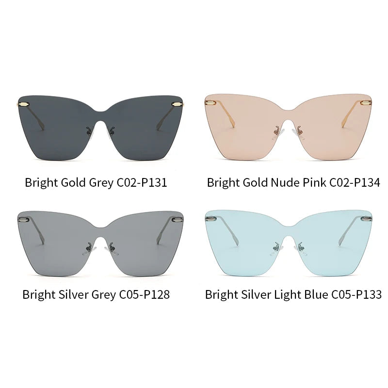 Anti-Ultraviolet Women's European and American one-piece Frameless Sunglasses