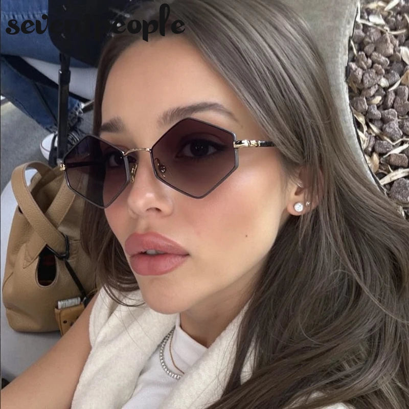 Vintage Steampunk Polygon Women Sunglasses
