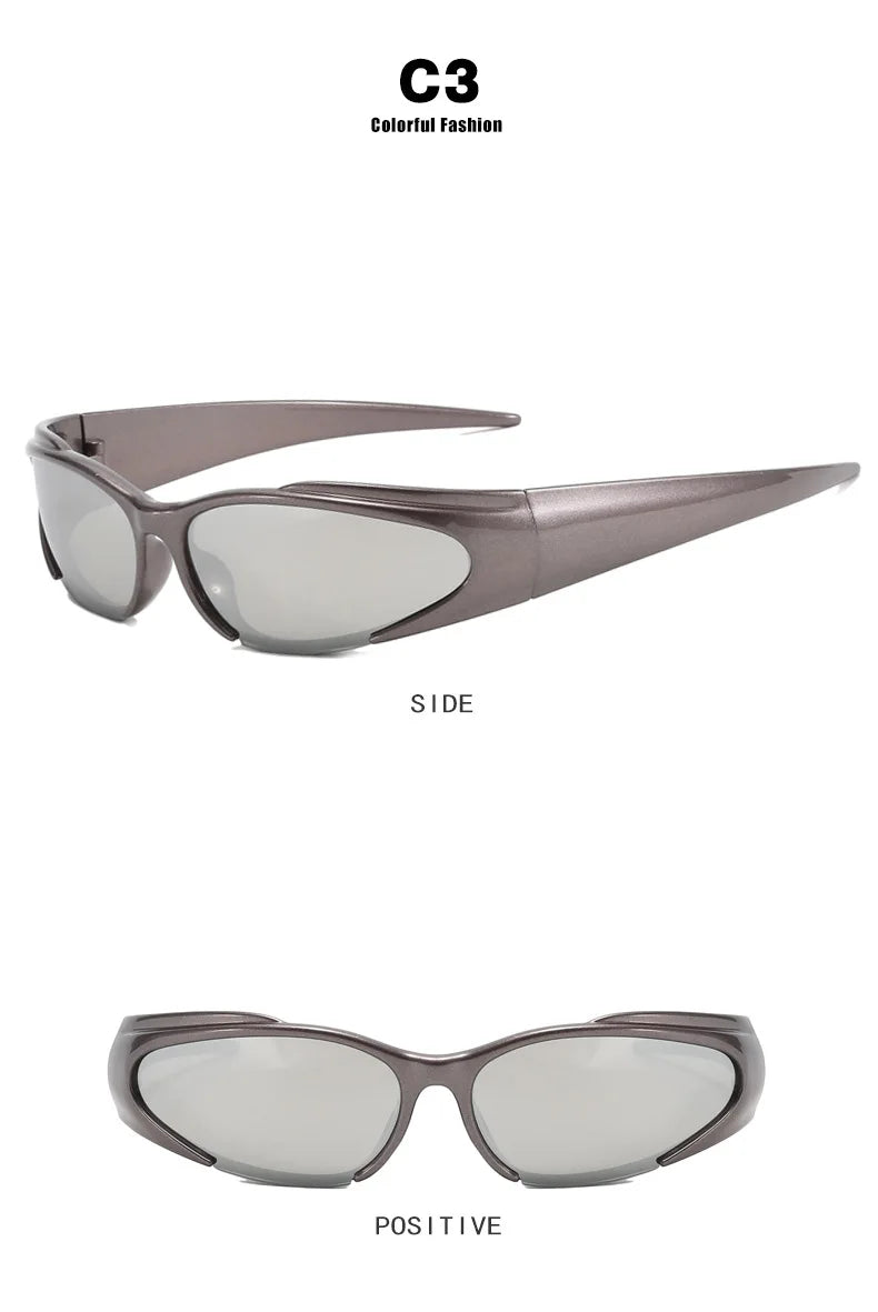 Y2k Retro Oval Vintage Punk Sunglasses