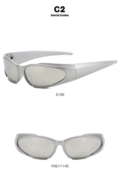 Y2k Retro Oval Vintage Punk Sunglasses